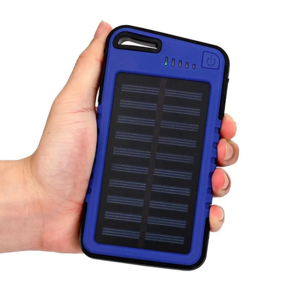 Powerbank 20000mah 18650 Dual USB Водонепроницаемый Солнечный аккумулятор зарядное устройство
