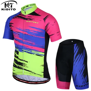 

KIDITOKT maillot ciclismo hombre Pro short Cycling Set MTB Bicycle Wear Maillot Ropa fietskleding bicicleta Cycling Clothing