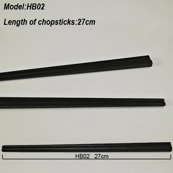 Высококачественные сплав палочки для еды черный матовый палочки для суши Ресторан горячий горшок длинные палочки для еды бытовые японские палочки для еды - Цвет: HB02