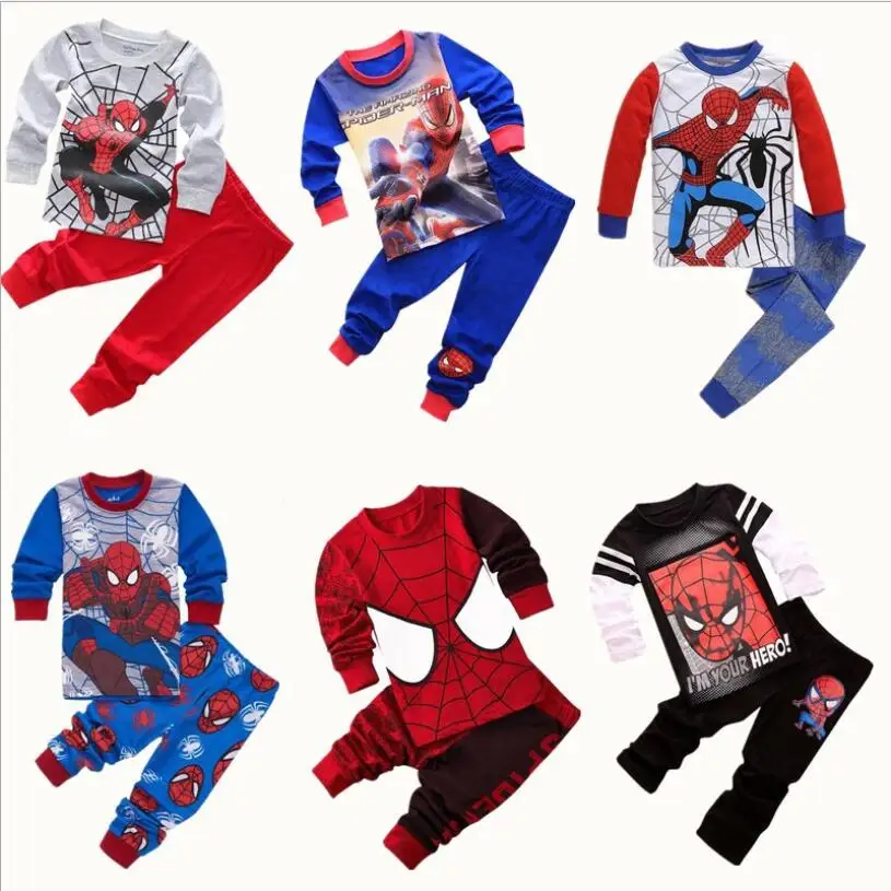 

Cosplay Costume New Spider-Man suit boy home service cotton small children's suit autumn clothes long pants pajamas