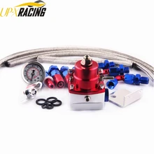 Авто Универсальный Регулируемый регулятор давления топлива наборы 30-160psi датчик с an6 шланг линии аксессуары для 7 MGTE