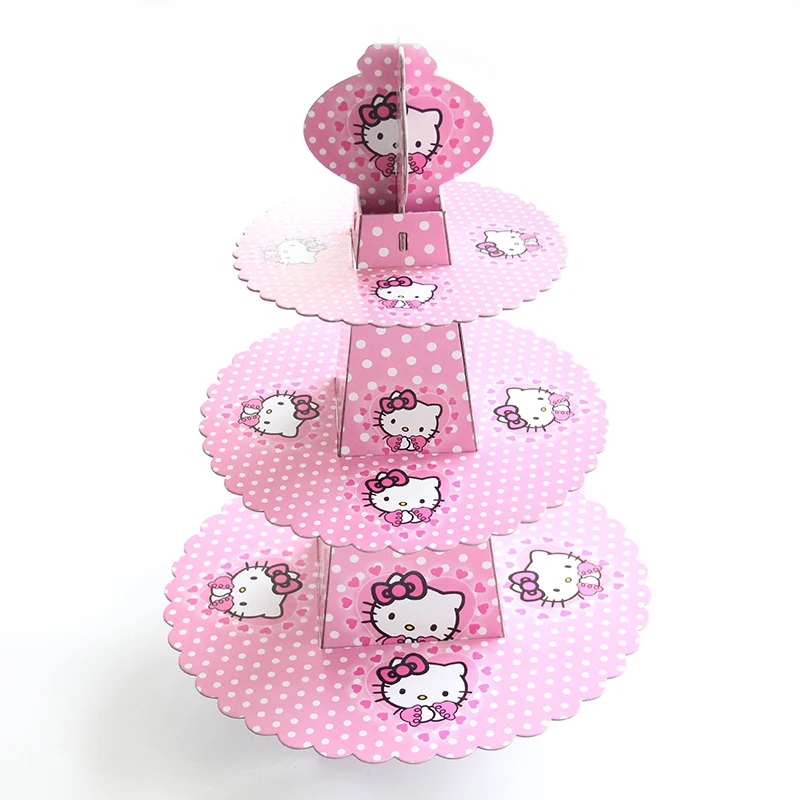 1set Hello Kitty Kid Birthday Party Decoration 3 Tier Cake