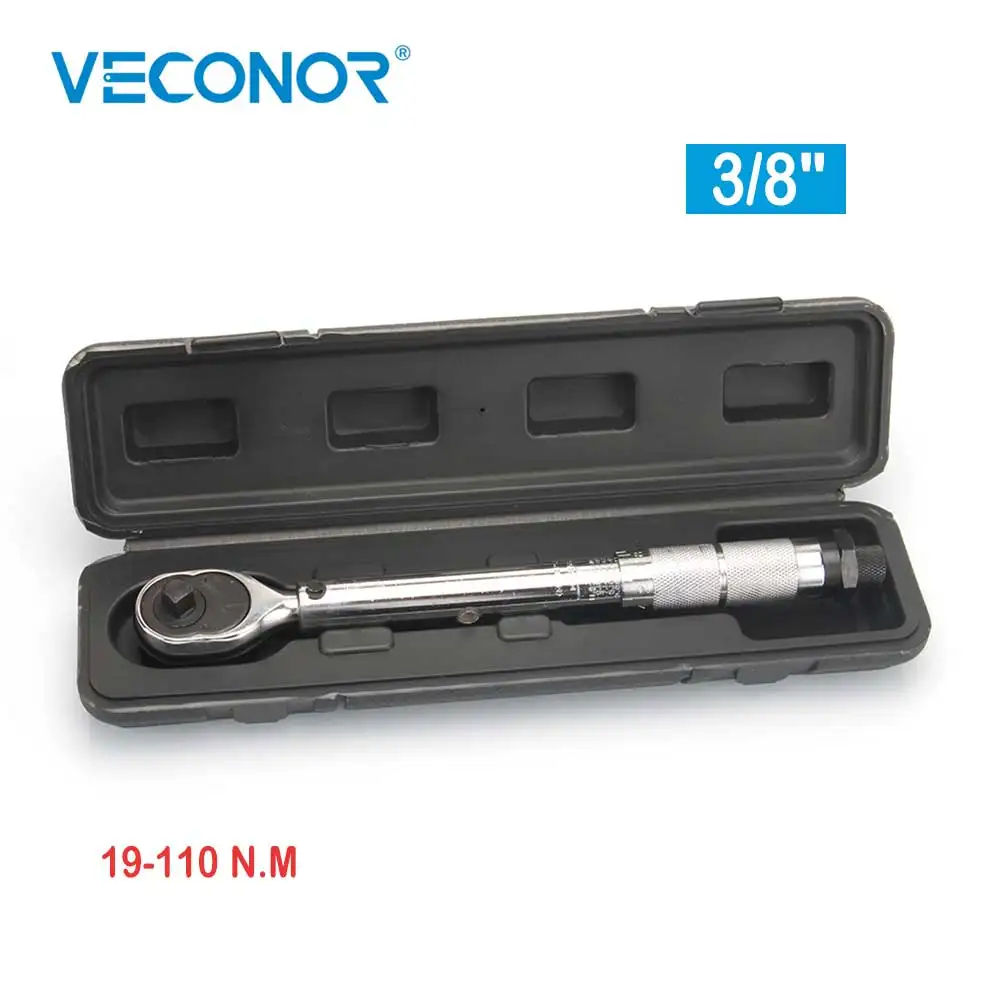 

3/8" 19-110 N.M Preset Adjustable Torque Wrench Torque Quick Spark Plug Ratchet Socket Spanner Car Bicycle Repair Hand Tools