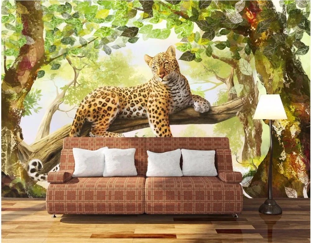 

Заказ росписи 3d фото обои джунгли Пантера ТВ домашнего декора картина 3d Настенные обои с изображением фрески для гостиная стен 3 d