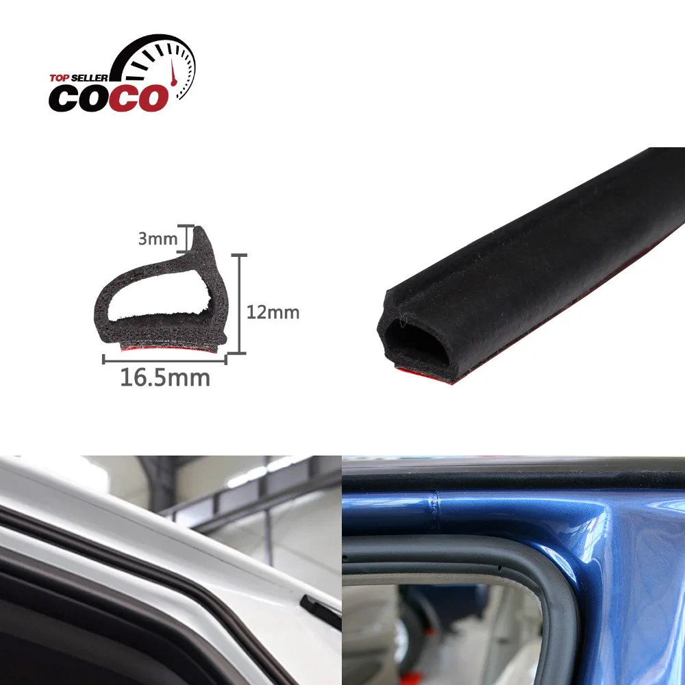 

X D Shape car styling Interior Exterior Black Rubber Seal Weather Strip Automotive Trucks Window Door Edge Seal Strip 236" 6M
