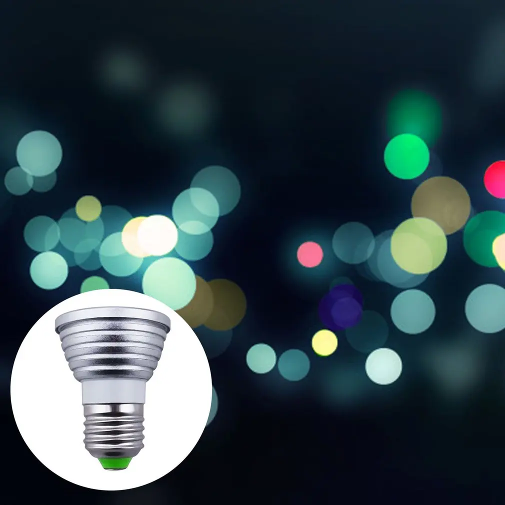E27 3 Вт 16 цветов LED Волшебное пятно света RGB лампа с ИК пультом дистанционного