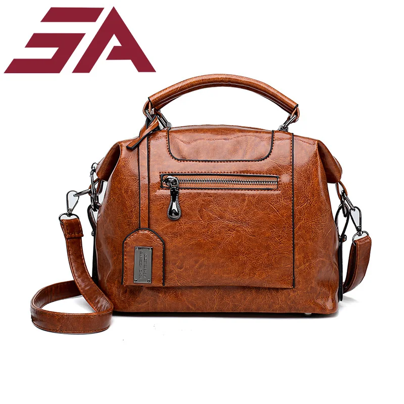 

2018 New Women Bag PU Leather Handbag Ladies Retro Shoulder Bag Europe And America Fashion Designer Female Crossbody Bags Sac