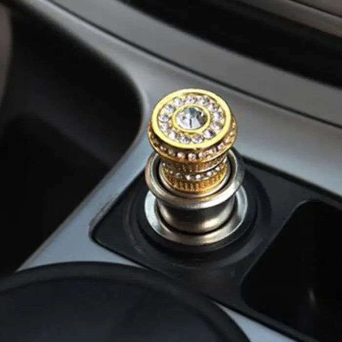 Автомобиль авто прикуриватели разъем 12 В инкрустация Bling Роскошные универсальные украшения автомобиля аксессуар для автомобиля Автомобиль Стайлинг