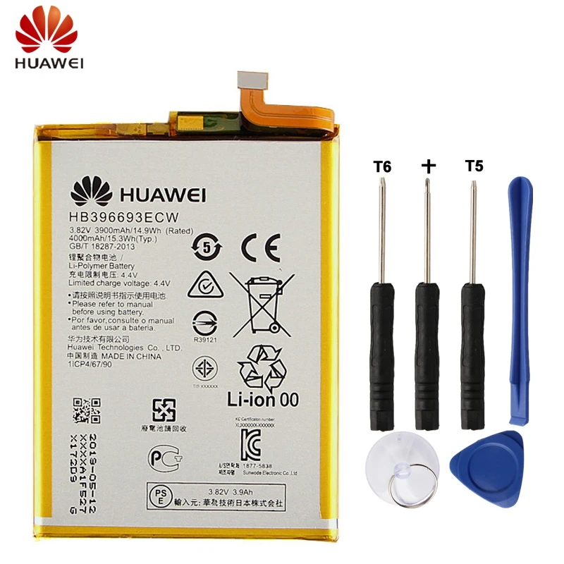 

HuaWei Original HB396693ECW Battery For Huawei Mate 8 Mate8 NXT-AL10 NXT-DL00 NXT-TL00 Genuine Replacement Phone Battery 4000mAh