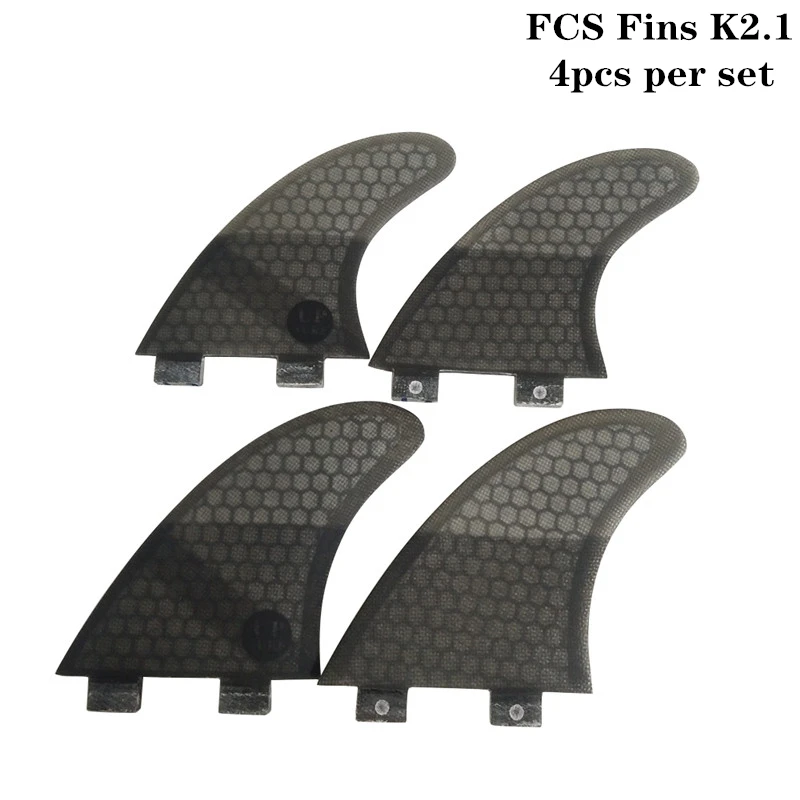 Surf FCS плавники K2.1 сотовые волокна доски для серфинга 4 шт. в наборе Quilhas pranchas de