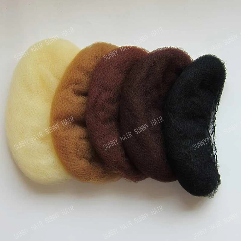 whole sale 500pcs hairnet 5mm nylon hair nets invisible disposable hair net 20inch five colors mix black,dark brown,brown,blonde