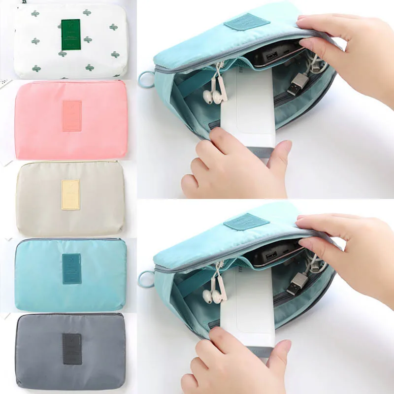 

Portable Organizer Bag Women Travel Cosmetic Case Pouch for Mouse Earphones Case Makeup Bags D25
