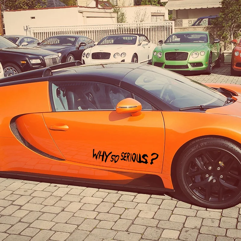 WHY SO SERIOUS? JOKER Sticker Decal Funny Vinyl Car Bumper Motorcycle SUVs Bumper Car Window Laptop Car Stylings WHY SO SERIOUS? JOKER Sticker Decal Funny Vinyl Car Bumper Motorcycle SUVs Bumper Car Window Laptop Car Stylings