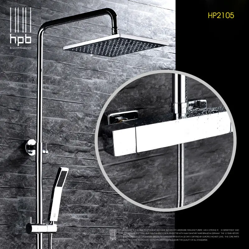 HPB Brass Thermostatic Bathroom Hot And Cold Water Mixer Bath Shower