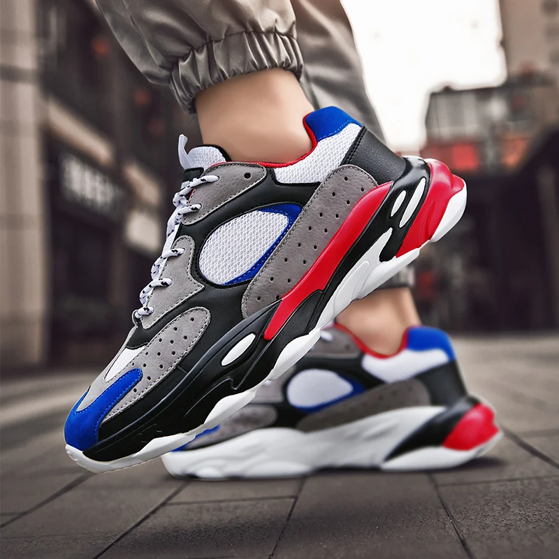 

2019 Autumn Vintage Sneakers Men Breathable Mesh Casual Shoes Men Comfortable Fashion Sneakers size 39-45