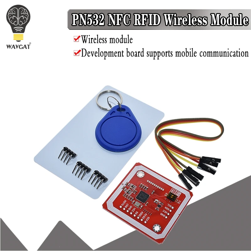 

1Set PN532 NFC RFID Wireless Module V3 User Kits Reader Writer Mode IC S50 Card PCB Attenna I2C IIC SPI HSU For Arduino WAVGAT