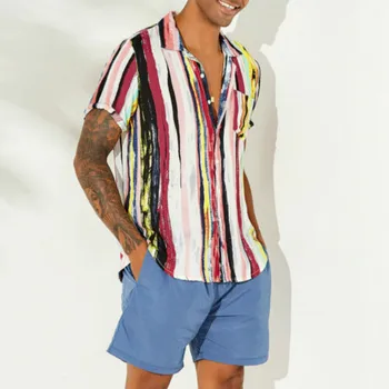 

UK Men Casual Hawaiian Holiday Short Sleeve Summer Holiday Floral Beach Blouse Shirts Tops Wholease