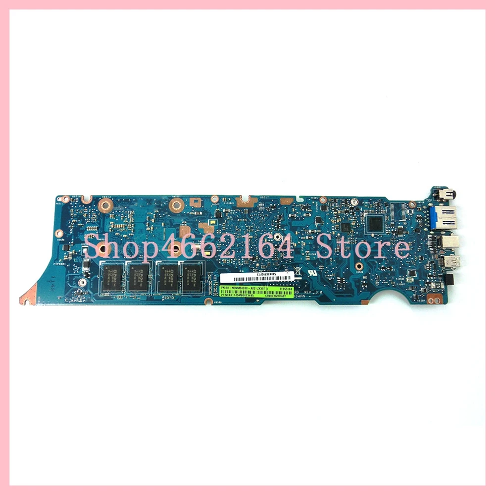  UX31E Mainboard With i3-2367 CPU Processor 4GB RAM REV3.0 For ASUS ZenBook UX31 UX31E Laptop Mother