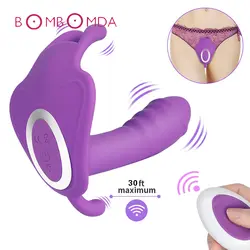 Носимый фаллоимитатор вибратор G Spot Clitoris массажер интимные игрушки для взрослых женщин вибрационные трусики дистанционное управление