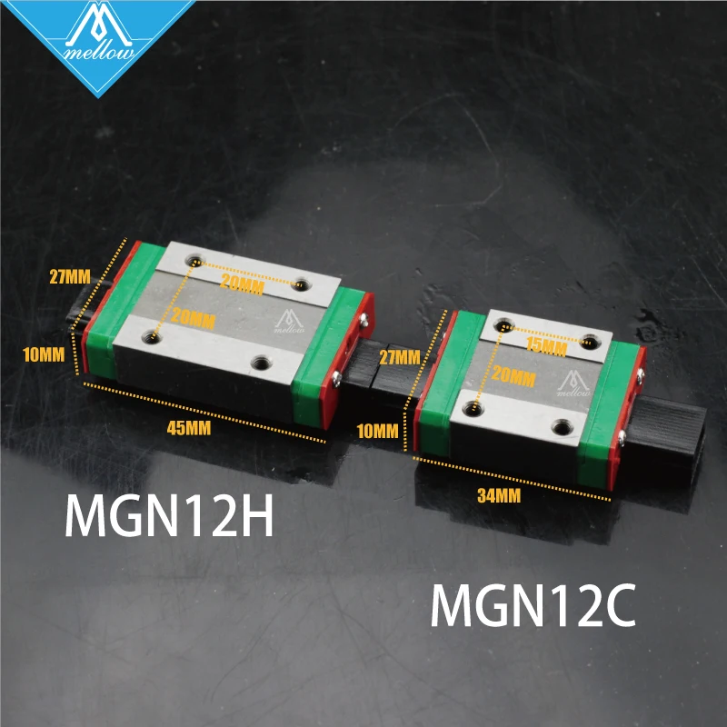 3D принтер Часть коссель мини MGN12H/C линейный подшипник блок раздвижной каретки для ЧПУ X Y Z оси 12 мм линейная направляющая MGN12 L рельс