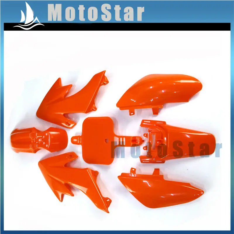 Оранжевые элементы корпуса Пластик комплект крыла для SSR топает Braaap Honda CRF50 XR50 50cc-160cc Dirt Pit Bike