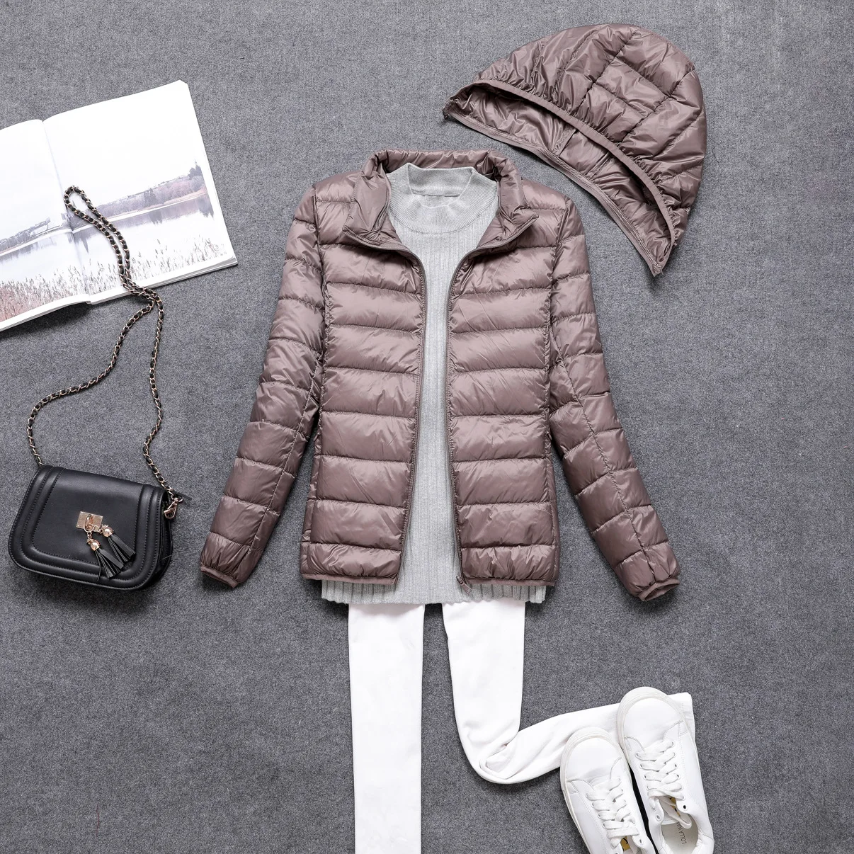 Women 90% Duck Down Ultra Light Down Jacket detachable Hat Fashion Autumn Winter Warm Slim Zipper Jackets Women Women 90% Duck Down Ultra Light Down Jacket detachable Hat Fashion Autumn Winter Warm Slim Zipper Jackets Women