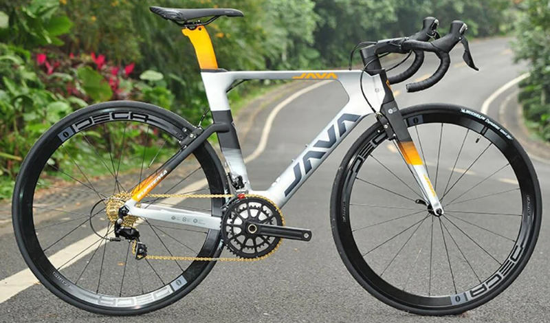 Discount JAVA Road Bicycle Bike 22 Speed Carbon Road Bike 700C Road Bike For 105 5800 Component System 15