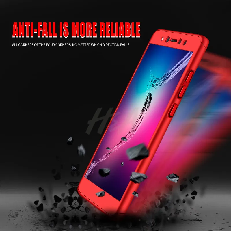Luxury 360 Full Protection Case For Xiaomi Redmi 5 Plus 5A Phone Case For Redmi 4X 4A 4 6 Pro 6A S2 Cover Case Tempered Glass