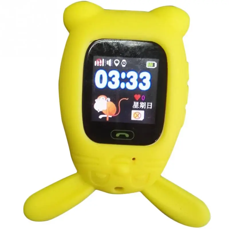 Детские Смарт часы защитный чехол Мягкие силиконовые кролик с шеей ремешок