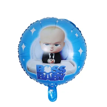 

10pcs 18inch Round Baby boss Birthday Party Theme Foil Helium Balloons Kids Birthday Party Decorations Supplies Air Globos Ball