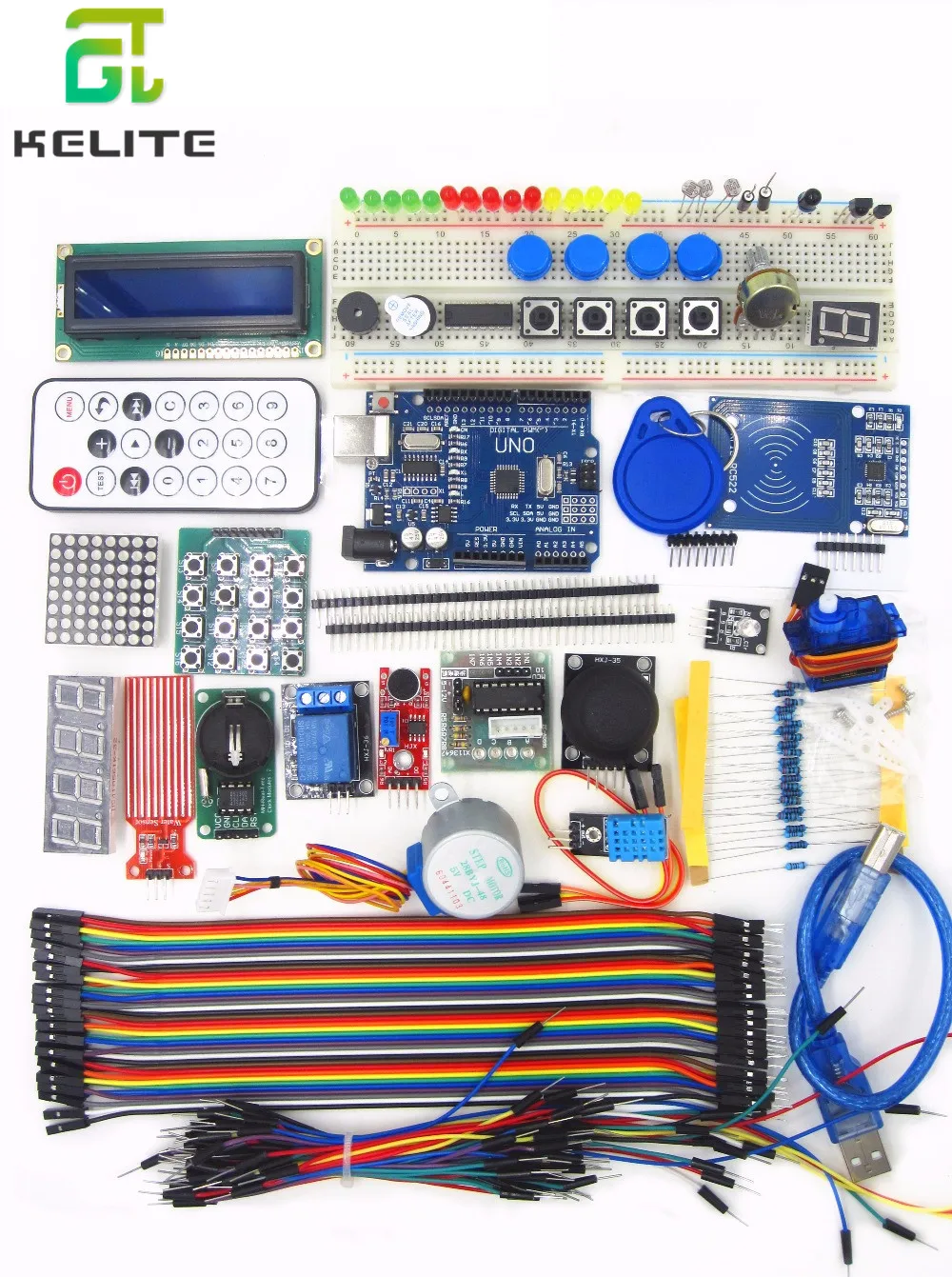 

UNO R3 KIT Upgraded version of the For- Starter Kit the RFID learn Suite Stepper Motor + ULN2003 Best prices