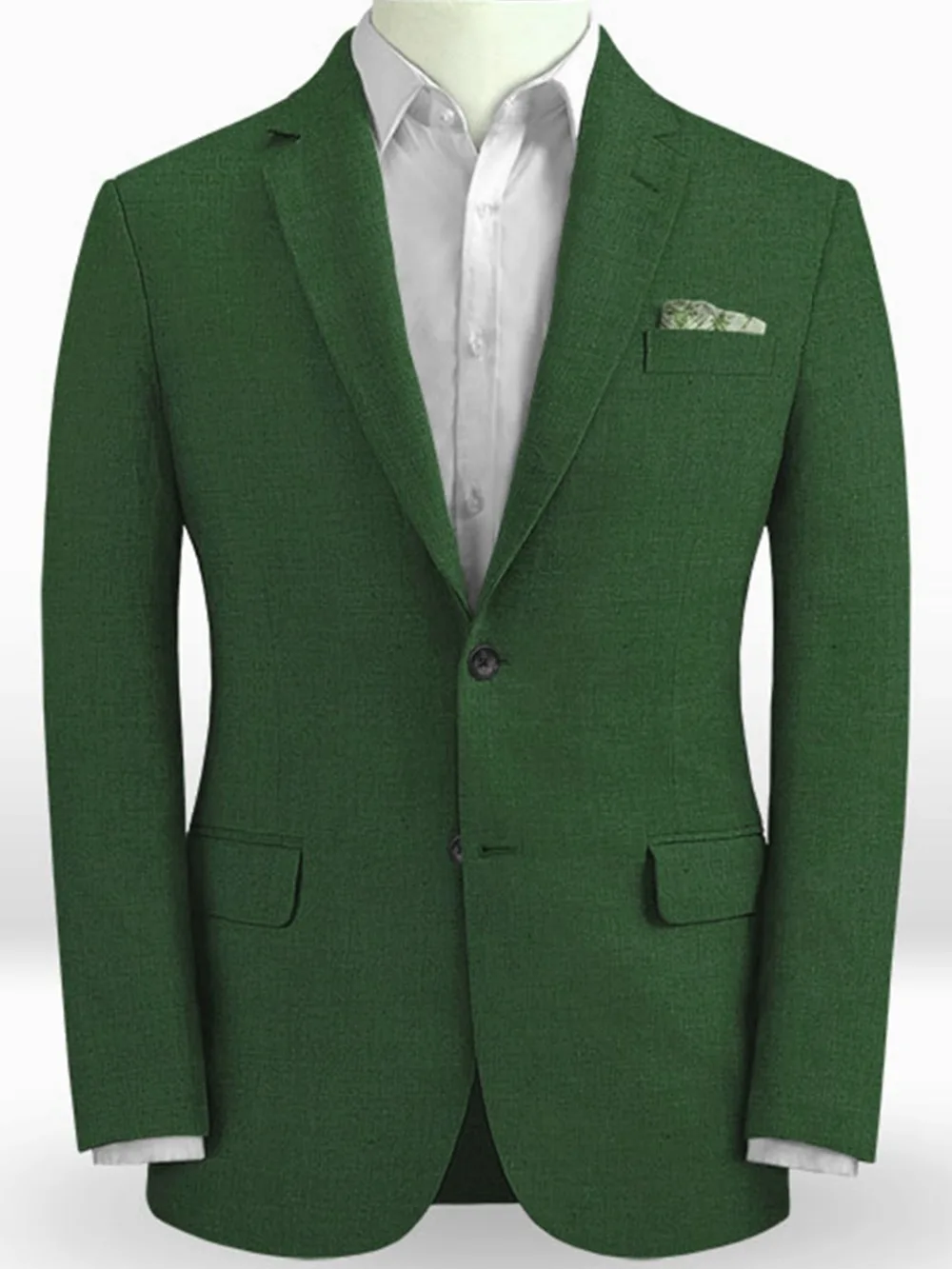 Emerald Green Linen Suits Men Light Weight Beach Wedding Suits For Men Custom Made Summer Linen Suit Tailored Groom Suit 2019