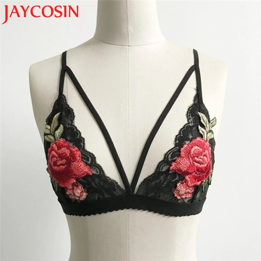 

Women Bra Sexy Lingerie Bra Push Up Bra Lace Embroidered Applique Floral Bralette Strapless Bra Top Unsupported Bra Hot Dropship