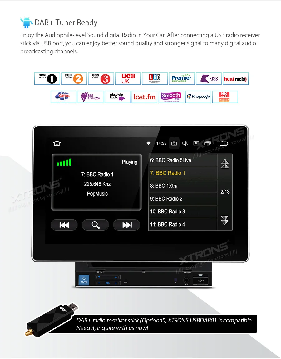 Top 10.1" Android 8.1 OS 2 Din Car DVD Multimedia Double Din Car Navigation GPS Two Din Car Radio with 4G/3G/WIFI Internet Support 17