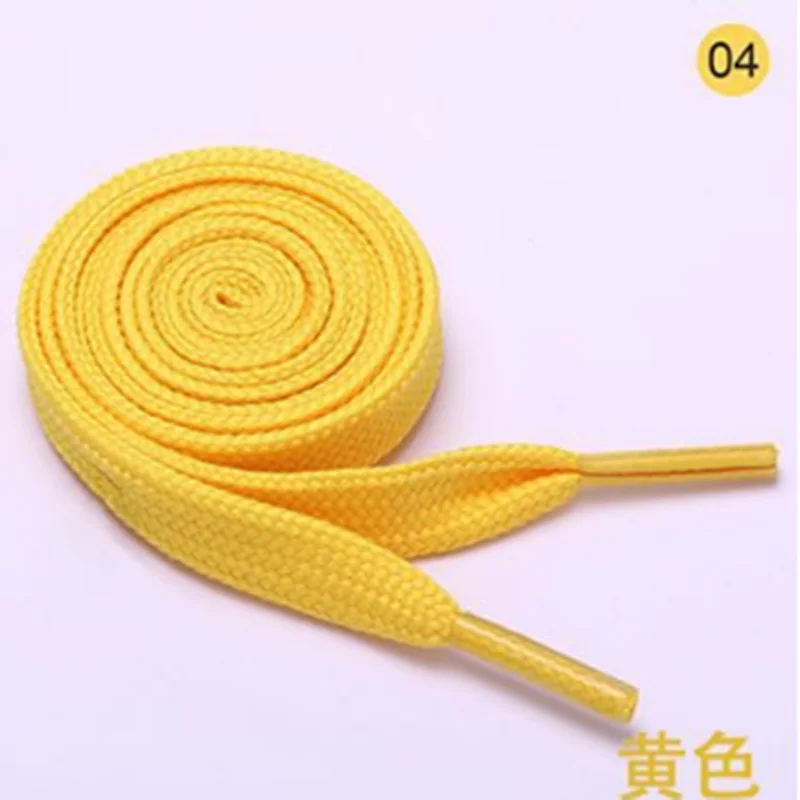 12 цветов, шнурки, пара классических двойных плетеных шнурков на плоской подошве 100 см, спортивные повседневные ботинки со шнурками, кроссовки - Цвет: Цвет: желтый