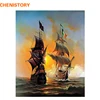 CHENISTORY Seascape vela barco Europa arte lienzo pintura DIY pintura por números pintura al óleo sobre lienzo decoración del hogar 40*50 cm ► Foto 1/6