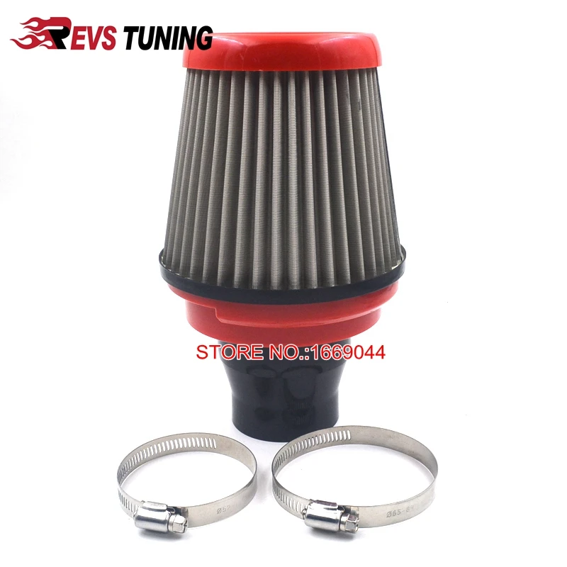 

Red/Black ABS Plastic 63mm Inlet High Flow Universal Racing Car Tuning Turbo Air Intake Filter