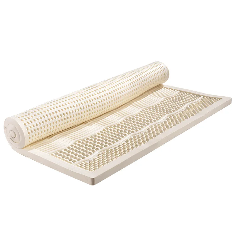 

Single Size Bed Mattress 100% Natural Latex Mattress With Outer Inner Case 7 Zone Body Relax High Quality Sleeping Mattress