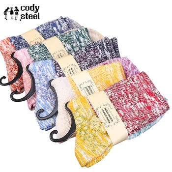 

Winter Socks Woman Casual Thicken Warm Women Socks Fashion National Wind Tube Socks For Girl 3pairs/lot=6piece