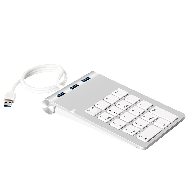 

USB hub Numeric Keypad 18 Keys Mini USB 3.0 Hubs for Digital Keyboard Ultra Slim Number Pad for Computer PC Laptop Notebook