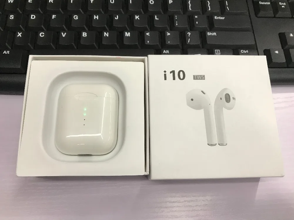 

I10 TWS Double Mini Wireless Bluetooth Earphone Earbuds With Charging Box Mic For ios Iphone7,8,X,XR Samsung Android Xiaomi