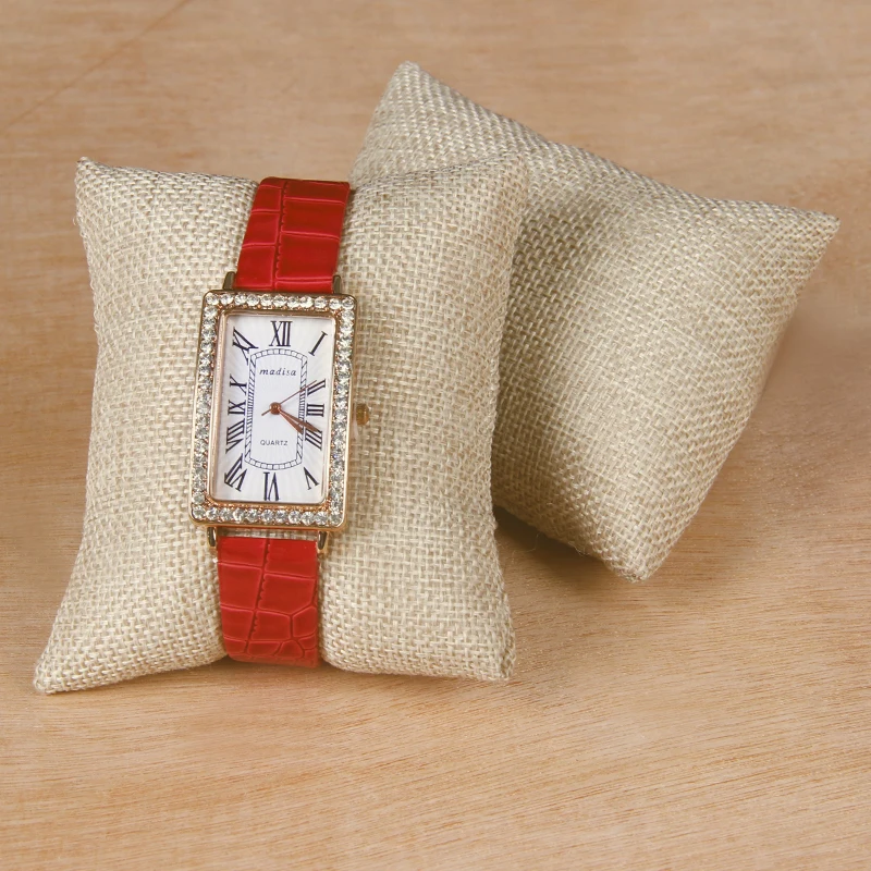 

TONVIC Wholesale 10 Linen Bracelet Bangle Watch Pillow Display Stand Holder Fashion Jewelry Display Rack