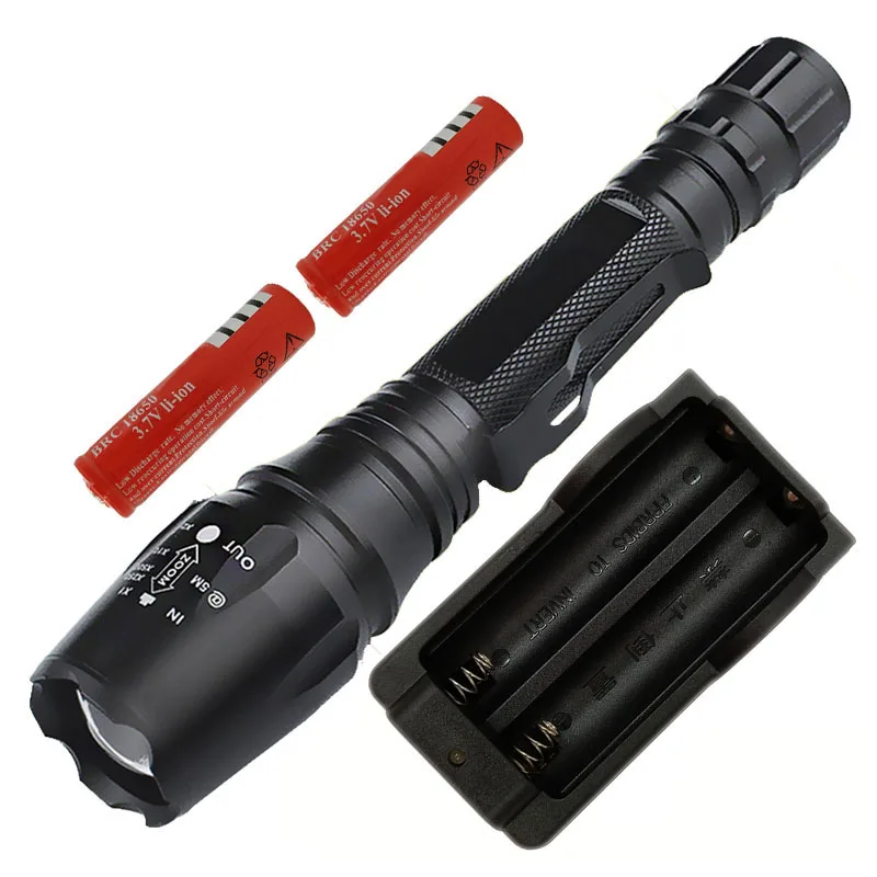 best led torch Litwod Z20V5 LED Flashlight Torch XML L2 T6 Zoomable Aluminum waterproof Tactical Flashlight Torch Linternas 2x Batteries rechargeable flashlights Flashlights