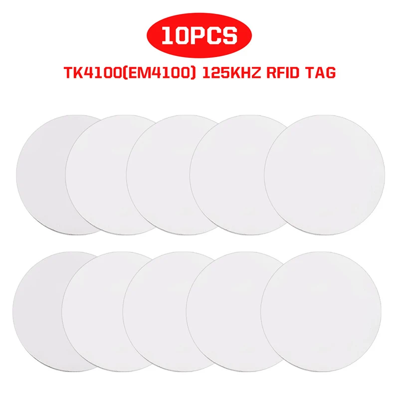

10PCS Rfid Tag TK4100/EM4100 125Khz Attendance Machine Reading Numbers Smart Tags Rfid Label