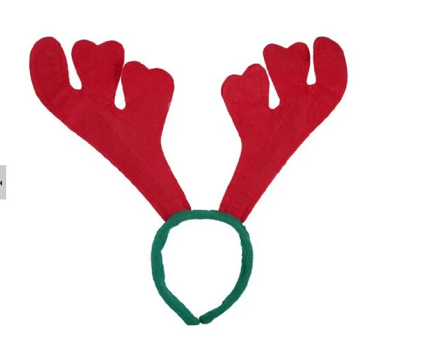 10 шт./лот практический Рождество украшения красный зеленый рога повязка на голову для детей k-0721