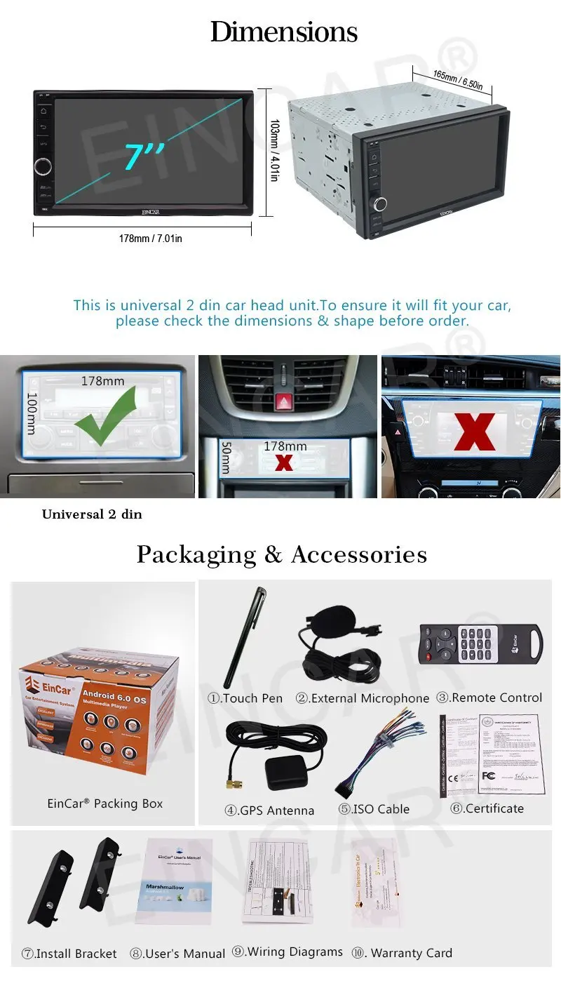 Perfect Android 6.0 Car styling Cassette Stereo GPS Navigation Double 2 Din Touch Screen Support WiFi Bluetooth+Backup Camera+Microphone 5