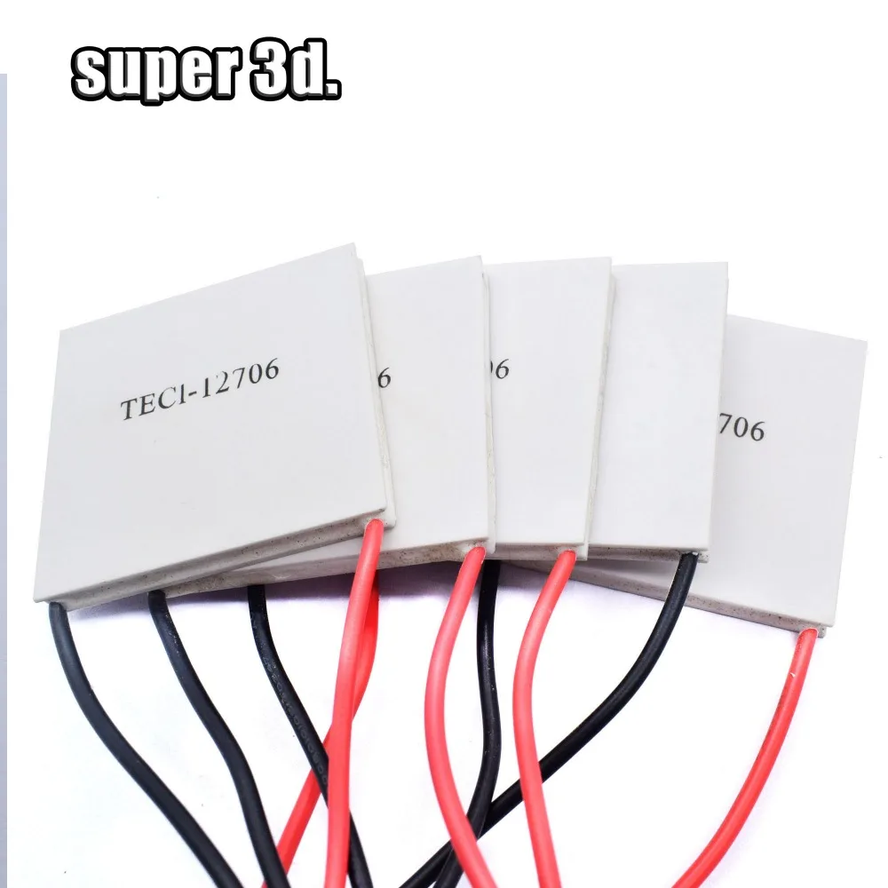 WANGYOUCAO for 3D Printer Parts TEC1-12706 Heatsink Thermoelectric Cooler Cooling 12V 6A 60W Peltier Elemente Plate Module 3D Printing Accessories WANGYOUCAO for 3D Printer Parts TEC1-12706 Heatsink Thermoelectric Cooler Cooling 12V 6A 60W Peltier Elemente Plate Module 3D Printing Accessories