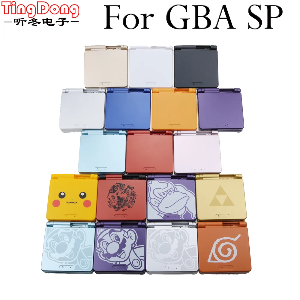 TingDong 10 компл.. Сменный Чехол для Gameboy Advance SP для GBA SP игровая Консоль оболочка Корпус чехол с кнопками комплект