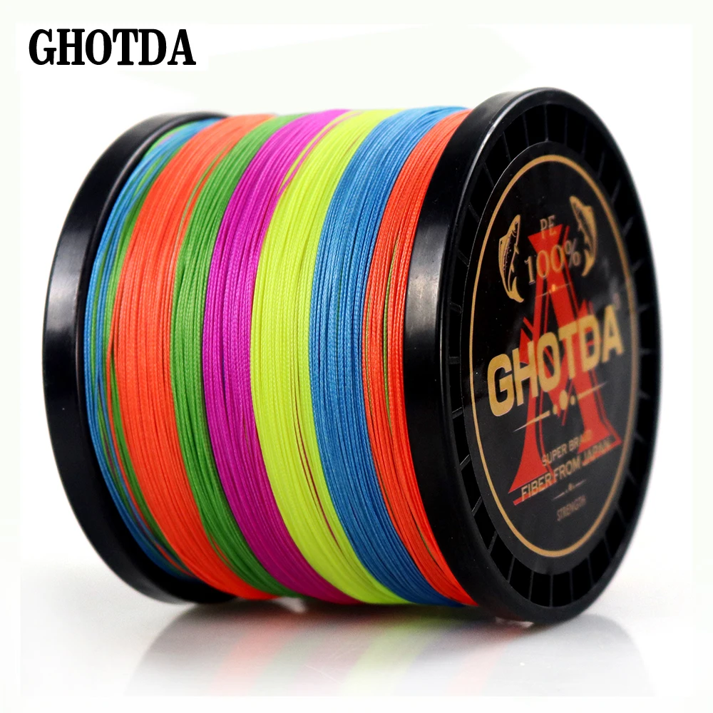 8 прядей плетения из полиэтиленовой плетеной лески GHOTDA1000M 13 фунтов 119LB|Рыболовные