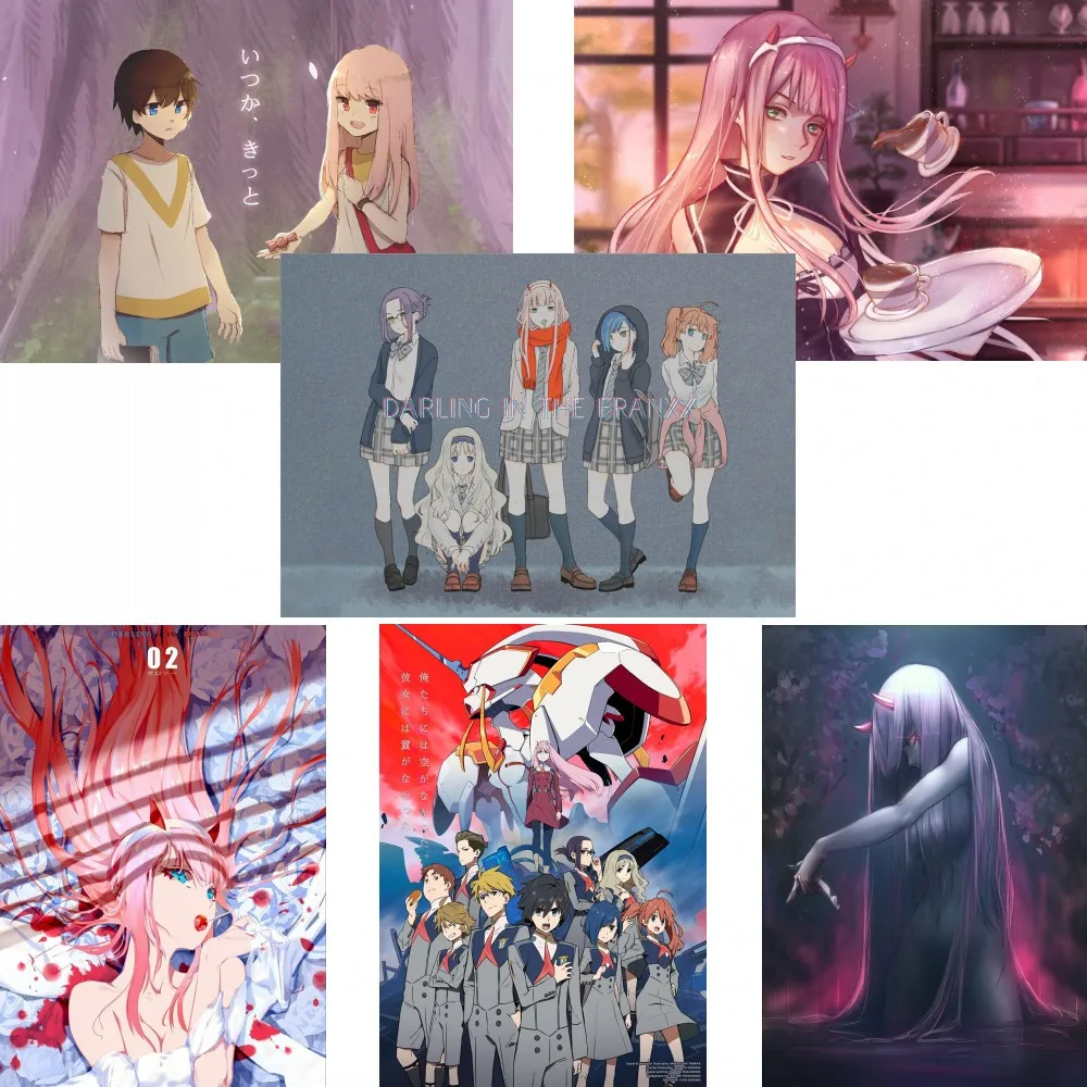 Новый FranXX HIRO ZERO два Ичиго Горо наклейки на стену бумажные плакаты с
